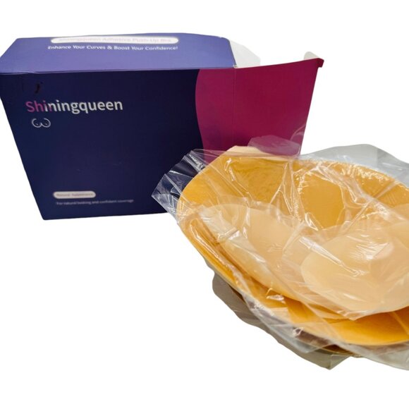 Shiningqueen Adhesive Bra Sticky Bra For Nipple Covers D Cup Beige - Picture 4 of 5